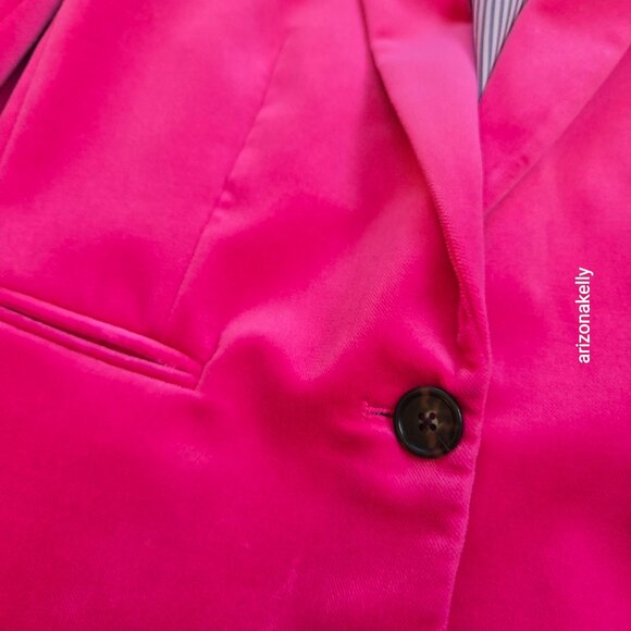 NWOT J. Crew Parke Velvet Blazer HOT PINK "Bright Begonia" - Picture 4 of 14